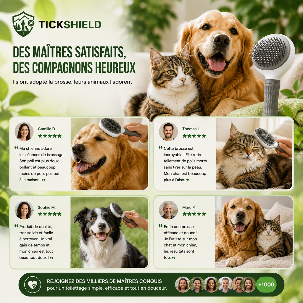 Brosse Chien/Chat TickShield