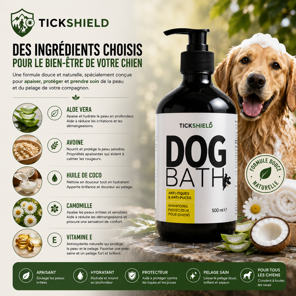 shampooing chien TickShield