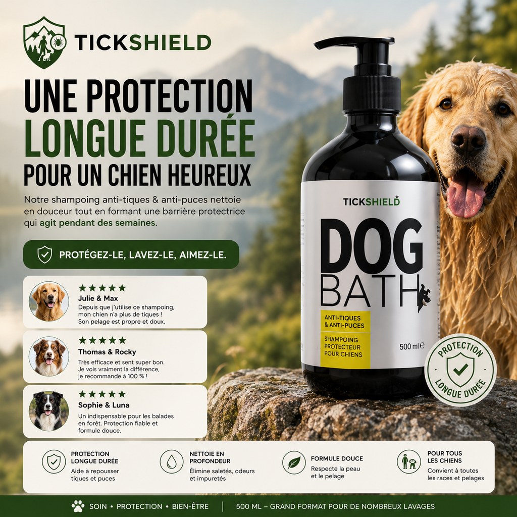 shampooing chien TickShield