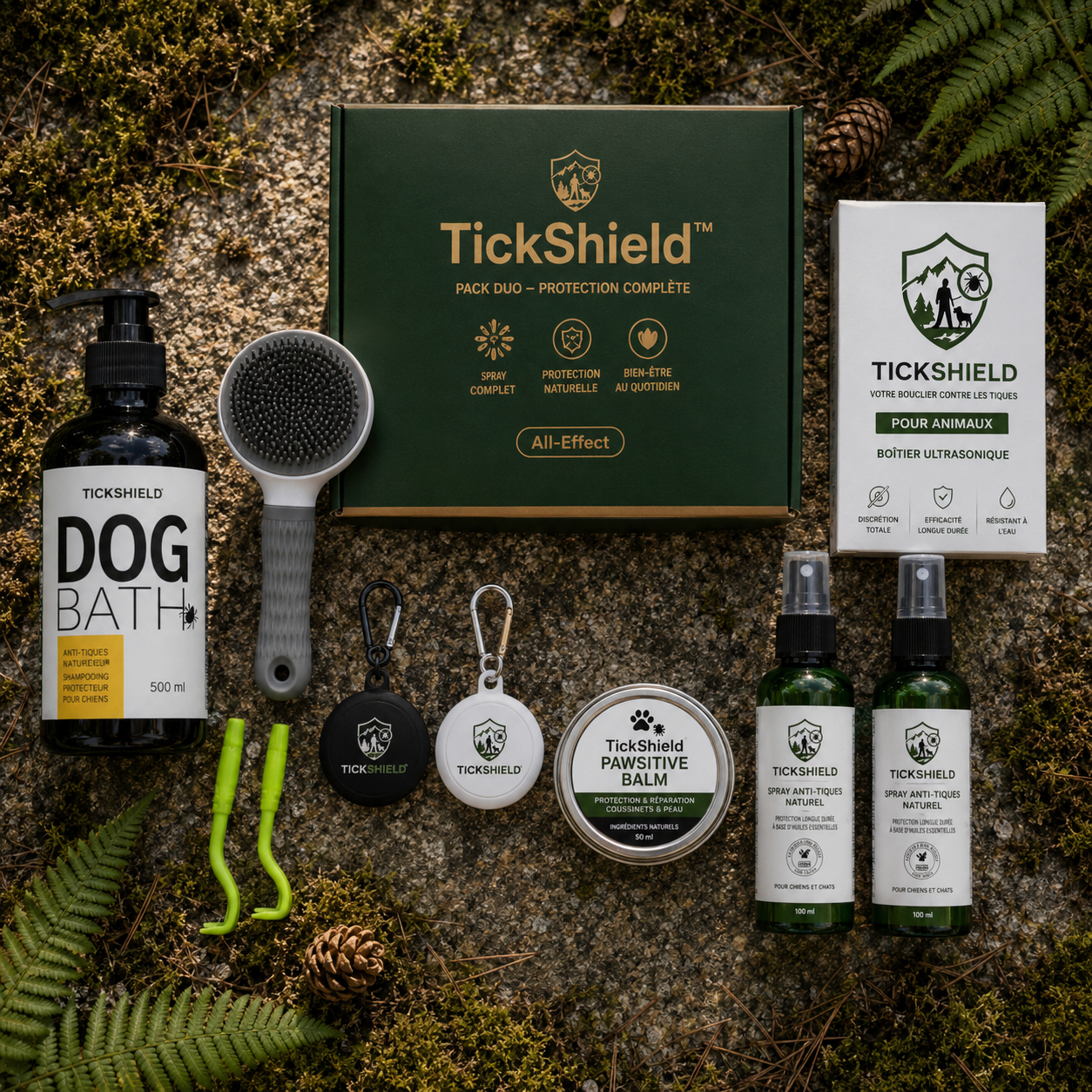 Pack Duo Homme & Chien – Protection Anti-Tiques Complète TickShield