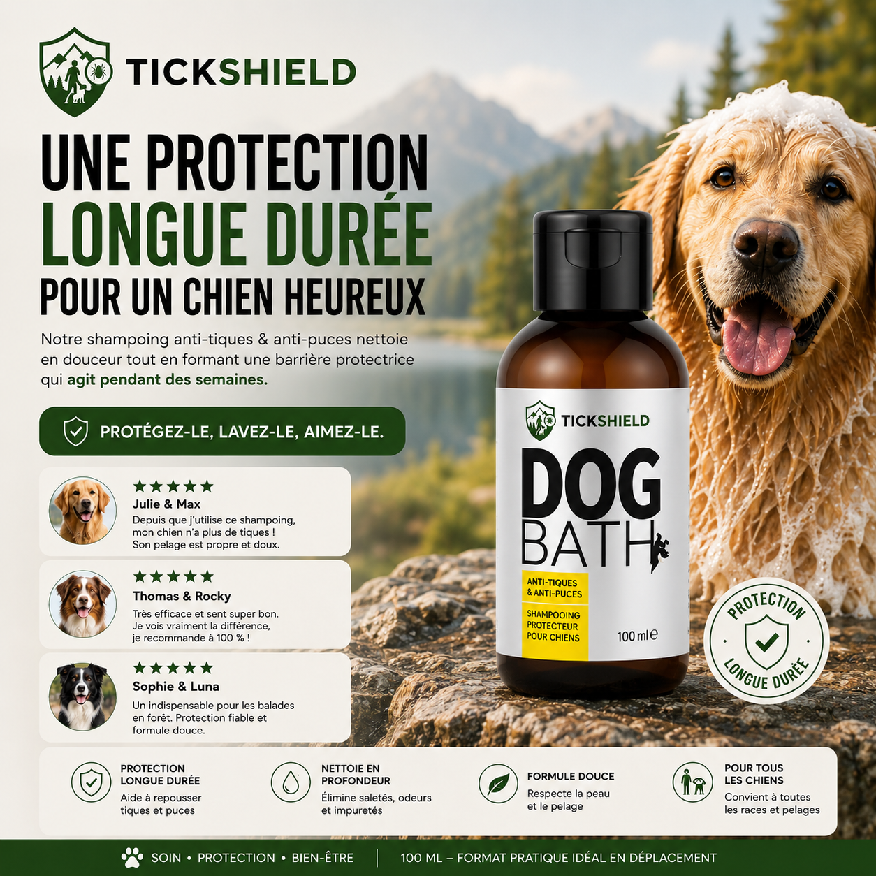 shampooing chien TickShield