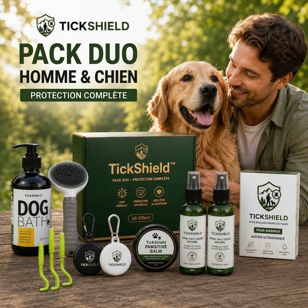 Pack Duo Homme & Chien – Protection Anti-Tiques Complète TickShield