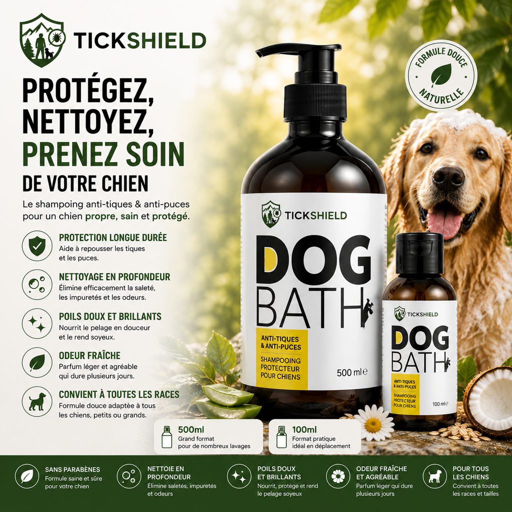 shampooing chien TickShield