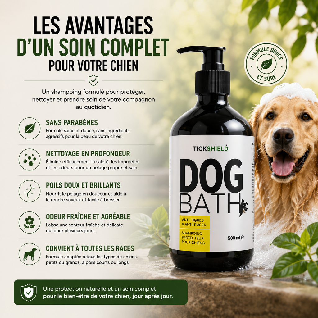 shampooing chien TickShield
