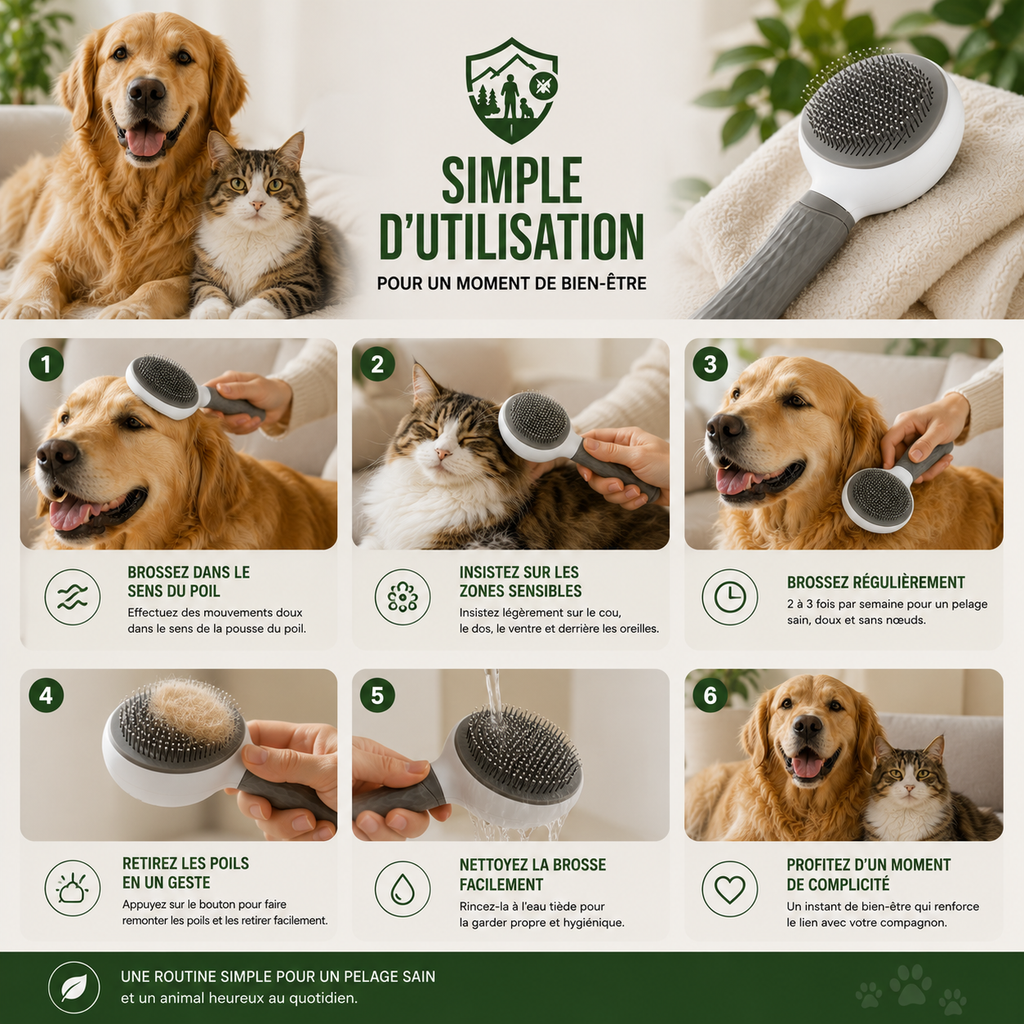 Brosse Chien/Chat TickShield