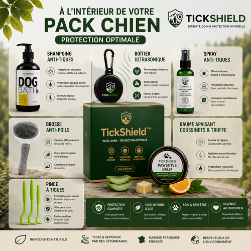 Pack Chien – Protection Anti-Tiques Complète TickShield