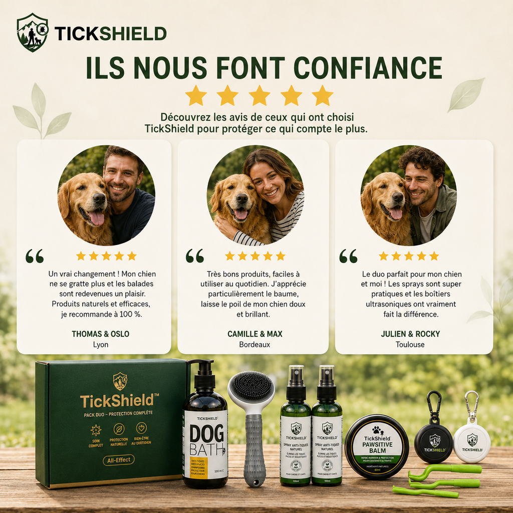 Pack Duo Homme & Chien – Protection Anti-Tiques Complète TickShield